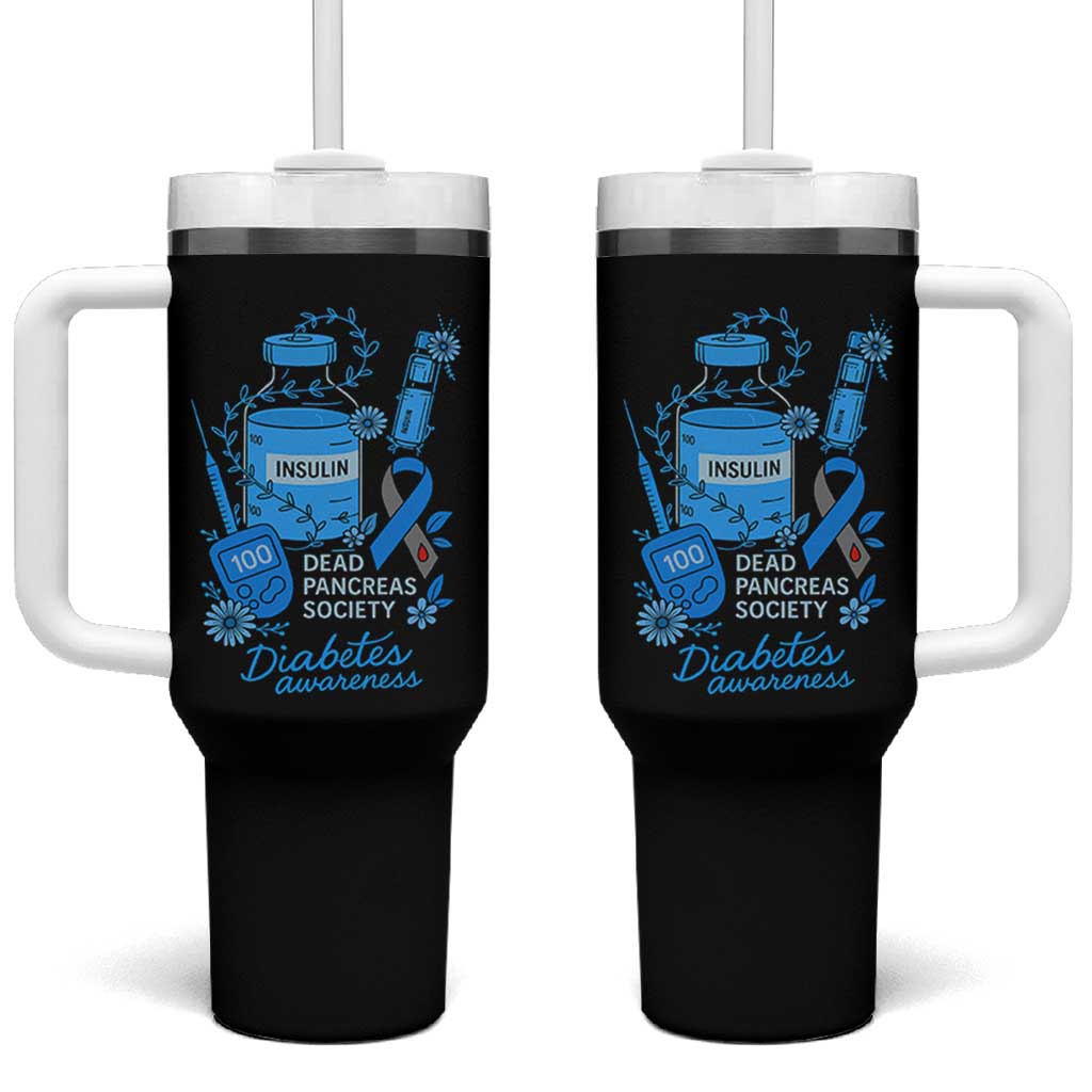 Dead Pancreas Society Tumbler With Handle Funny Diabetes Awareness Insulin T1D Support - Wonder Print Shop