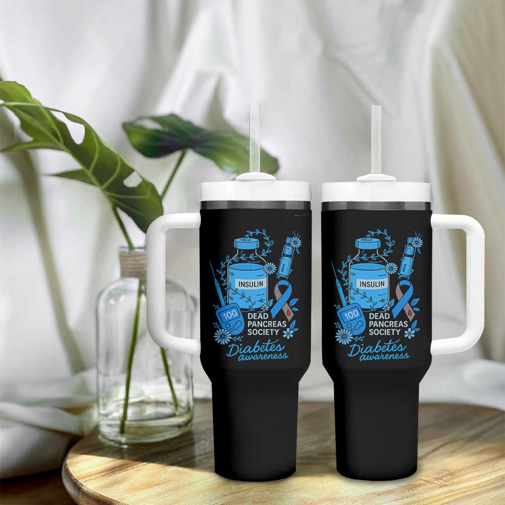 Dead Pancreas Society Tumbler With Handle Funny Diabetes Awareness Insulin T1D Support - Wonder Print Shop