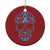 Diabetes Awareness Skull Christmas Ornament Blue Ribbon T1D Support Sugar Skull - Wonder Print Shop