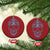 Diabetes Awareness Skull Christmas Ornament Blue Ribbon T1D Support Sugar Skull - Wonder Print Shop