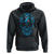 Diabetes Awareness Skull Hoodie Blue Ribbon T1D Support Sugar Skull - Wonder Print Shop