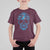 Diabetes Awareness Skull T Shirt For Kid Blue Ribbon T1D Support Sugar Skull - Wonder Print Shop