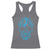 Diabetes Awareness Skull Racerback Tank Top Blue Ribbon T1D Support Sugar Skull - Wonder Print Shop