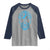 Diabetes Awareness Skull Raglan Shirt Blue Ribbon T1D Support Sugar Skull - Wonder Print Shop