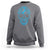 Diabetes Awareness Skull Sweatshirt Blue Ribbon T1D Support Sugar Skull - Wonder Print Shop
