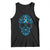 Diabetes Awareness Skull Tank Top Blue Ribbon T1D Support Sugar Skull - Wonder Print Shop