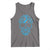Diabetes Awareness Skull Tank Top Blue Ribbon T1D Support Sugar Skull - Wonder Print Shop