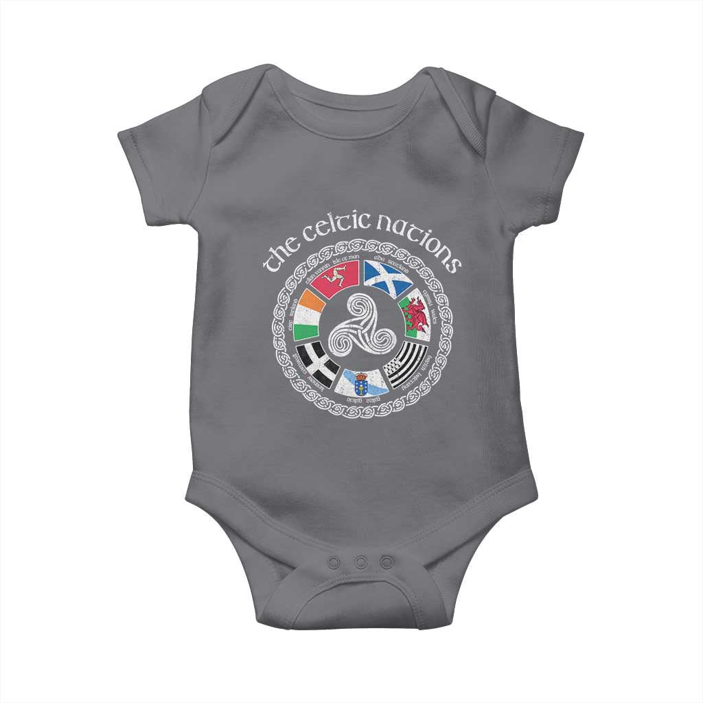 The Celtic Nations Baby Onesie Vintage The Seven Celtic Nations Flag