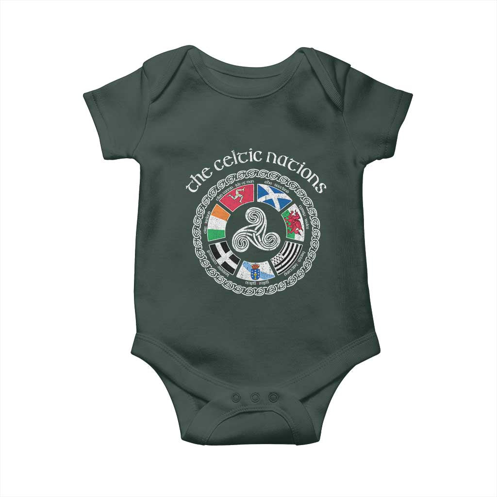 The Celtic Nations Baby Onesie Vintage The Seven Celtic Nations Flag