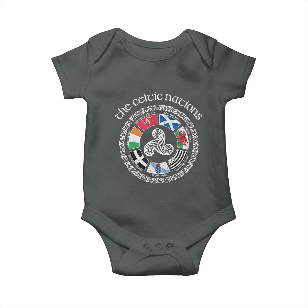 The Celtic Nations Baby Onesie Vintage The Seven Celtic Nations Flag