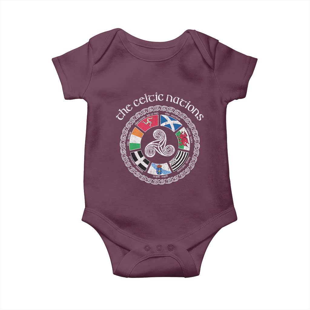 The Celtic Nations Baby Onesie Vintage The Seven Celtic Nations Flag