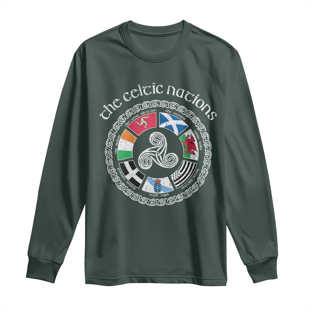 The Celtic Nations Long Sleeve Shirt Vintage The Seven Celtic Nations Flag