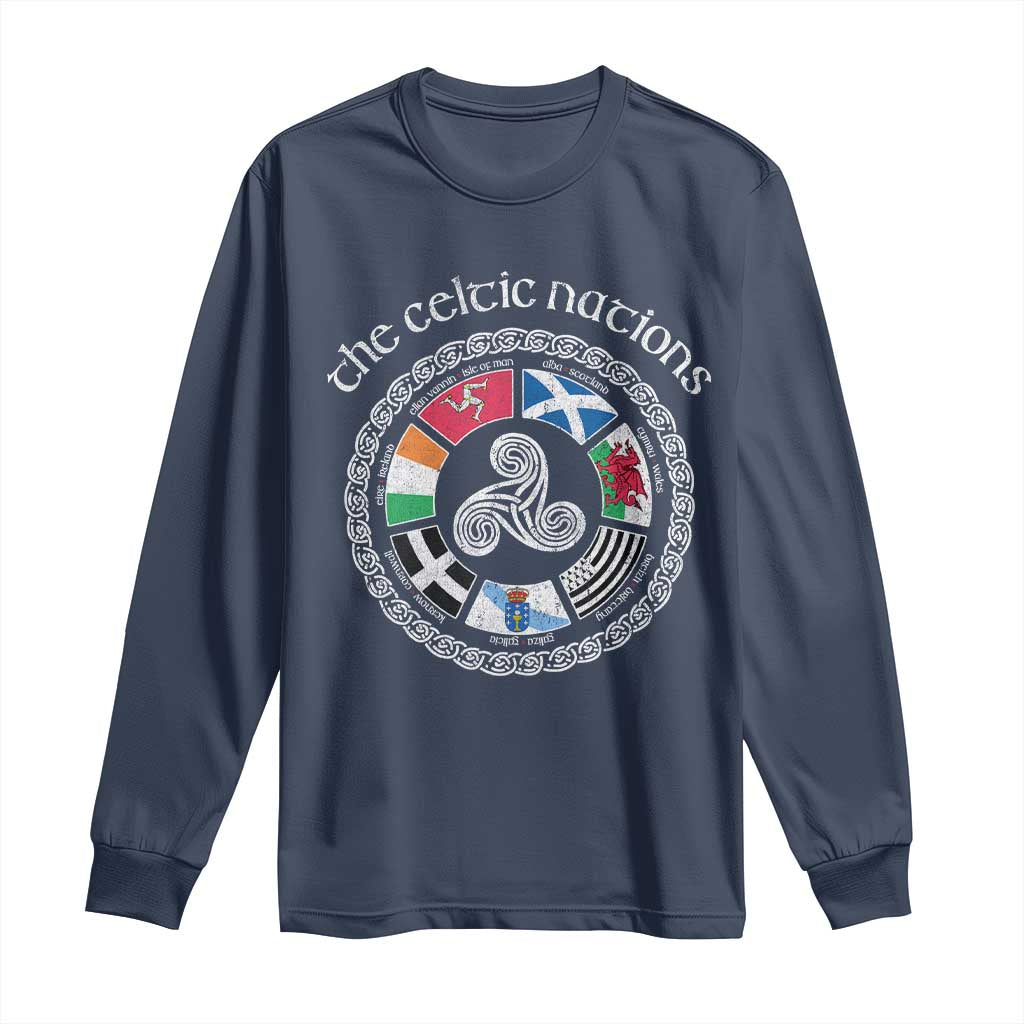 The Celtic Nations Long Sleeve Shirt Vintage The Seven Celtic Nations Flag