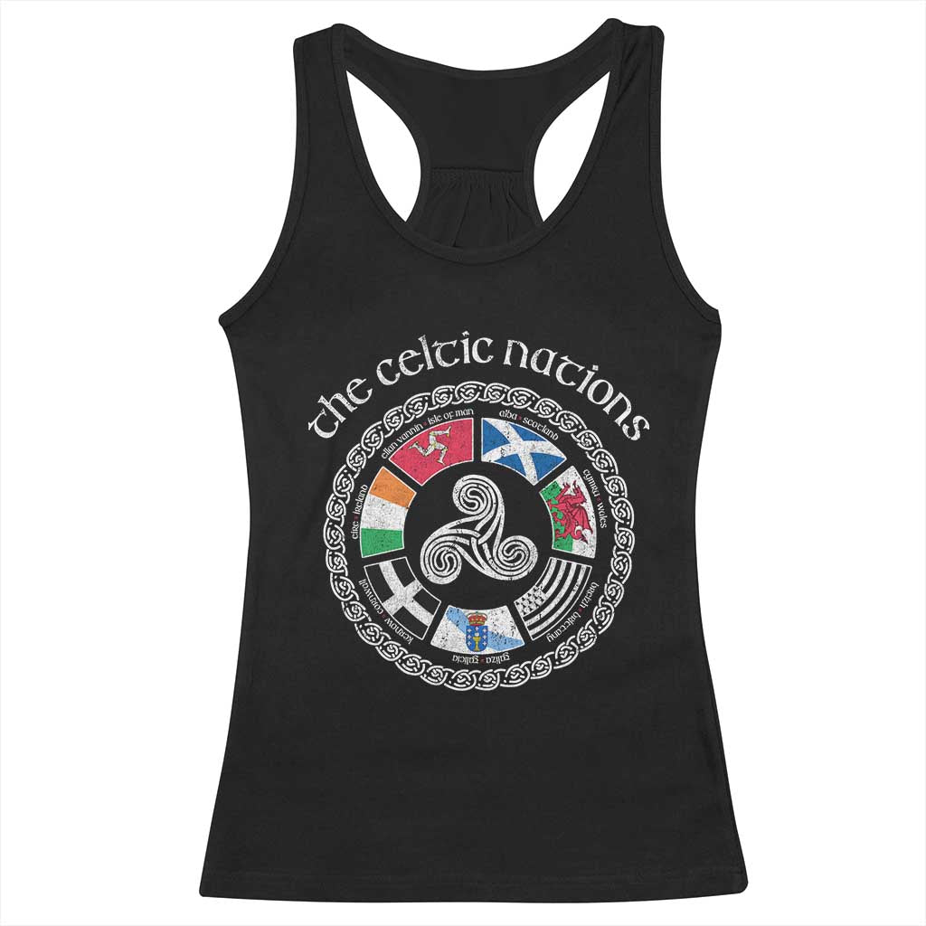 The Celtic Nations Racerback Tank Top Vintage The Seven Celtic Nations Flag
