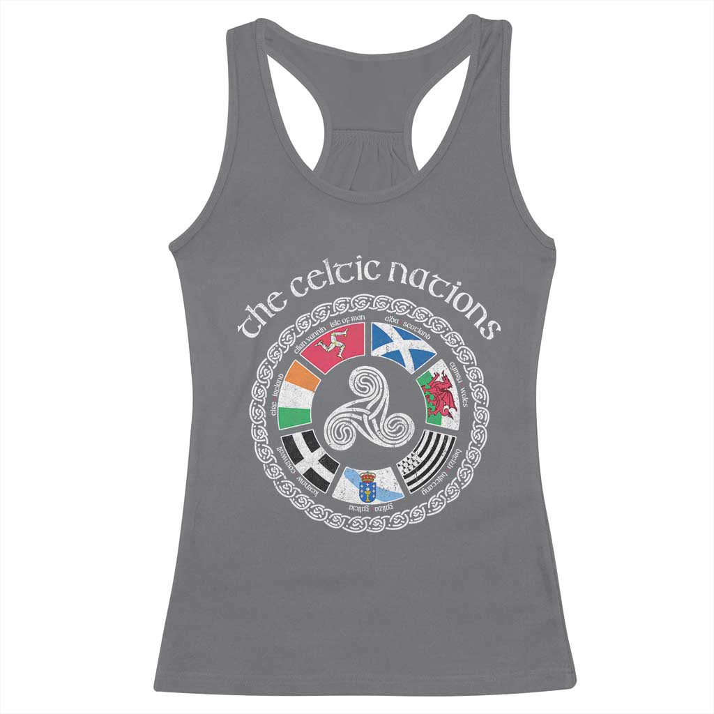 The Celtic Nations Racerback Tank Top Vintage The Seven Celtic Nations Flag