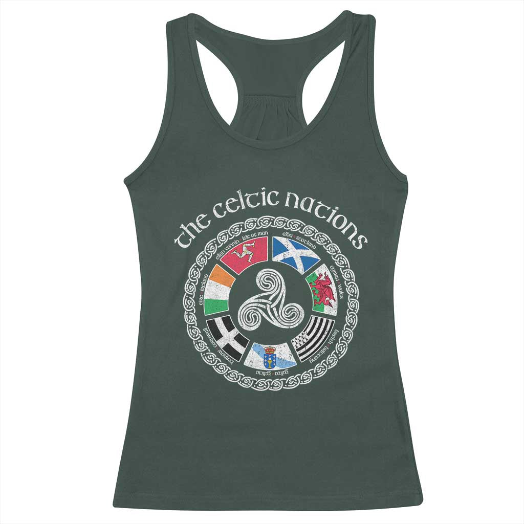 The Celtic Nations Racerback Tank Top Vintage The Seven Celtic Nations Flag