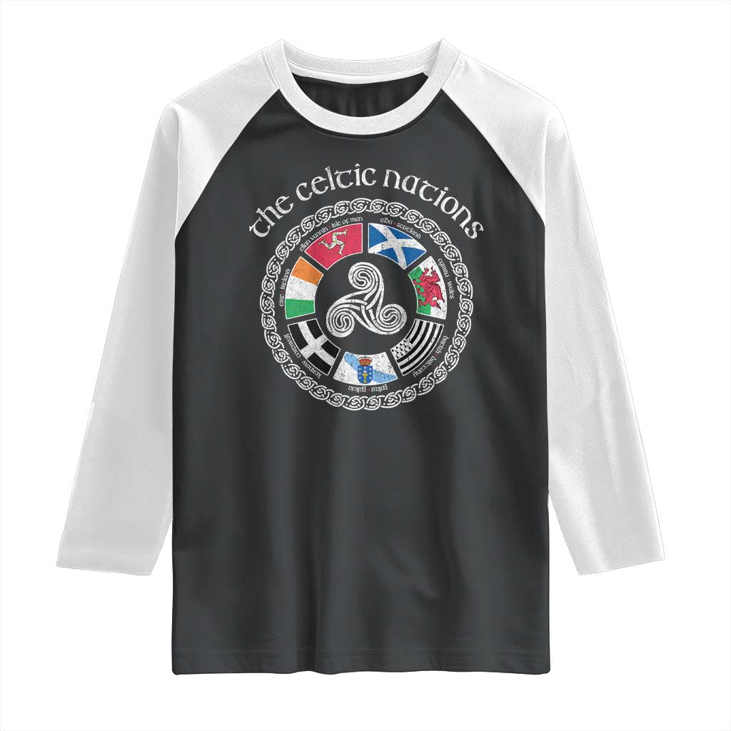 The Celtic Nations Raglan Shirt Vintage The Seven Celtic Nations Flag