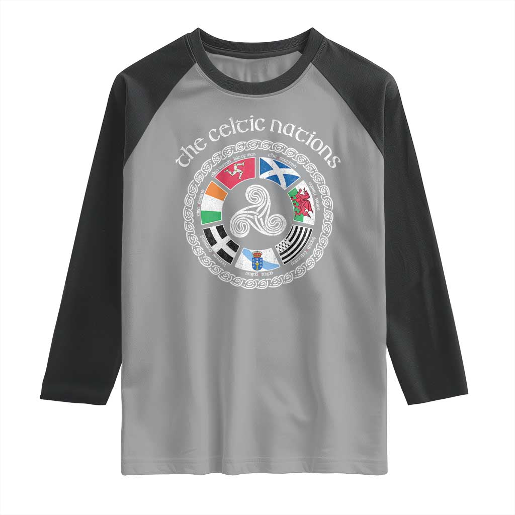 The Celtic Nations Raglan Shirt Vintage The Seven Celtic Nations Flag