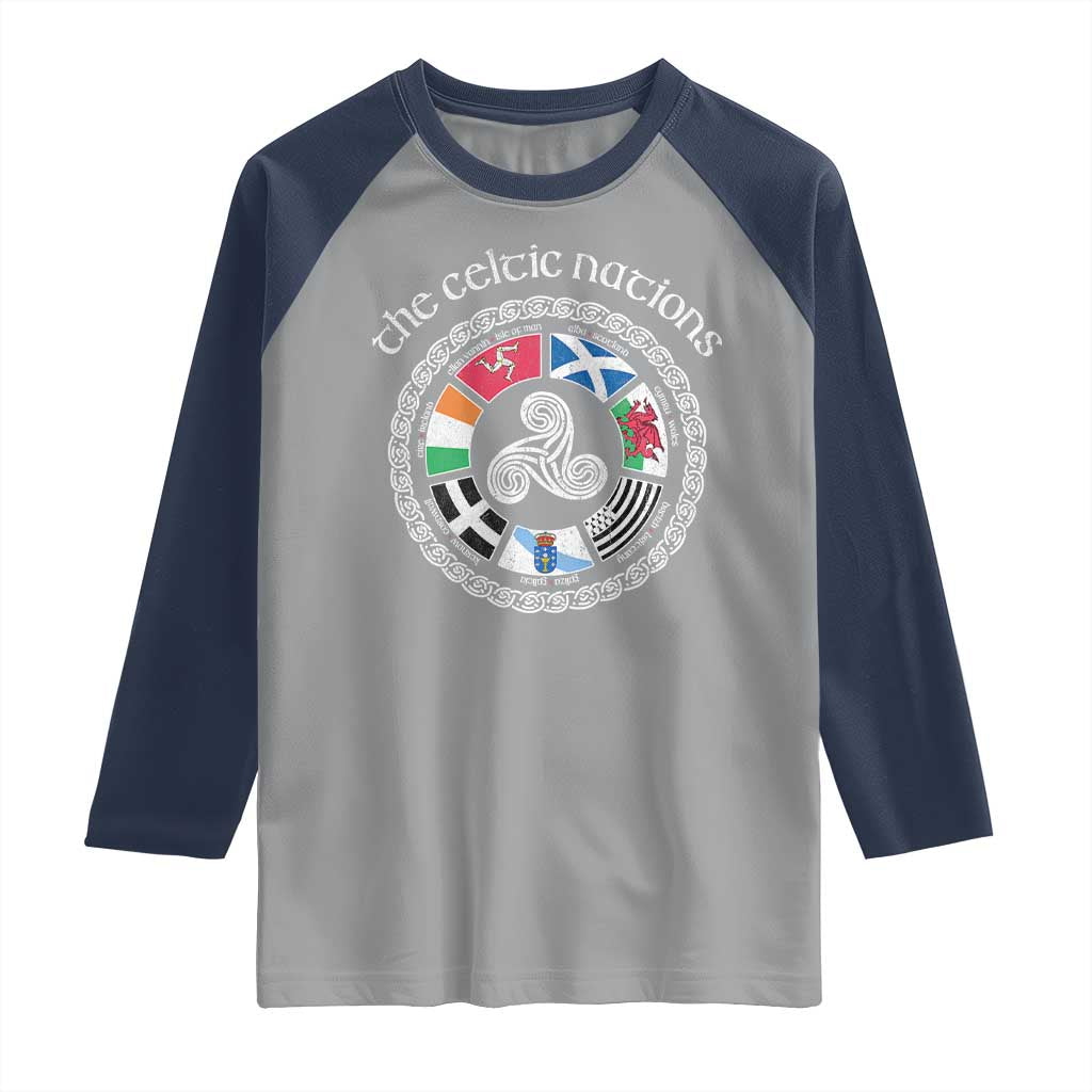 The Celtic Nations Raglan Shirt Vintage The Seven Celtic Nations Flag