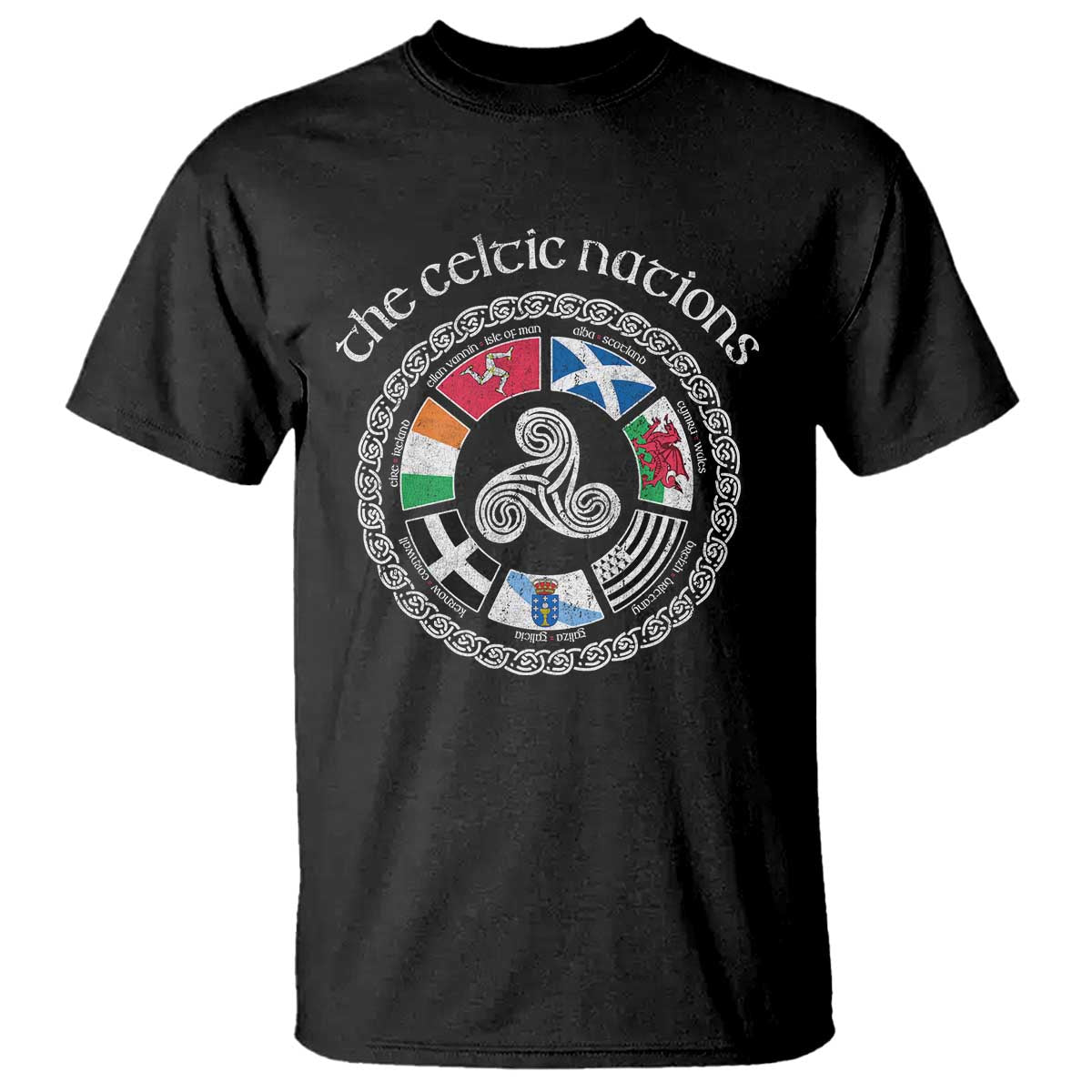 The Celtic Nations T Shirt Vintage The Seven Celtic Nations Flag