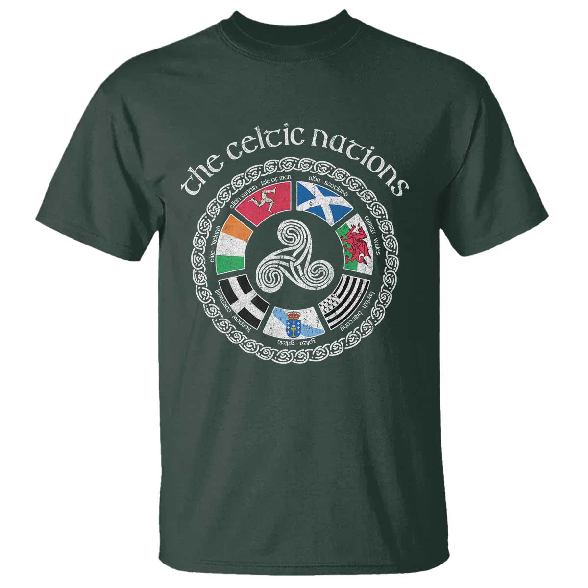 The Celtic Nations T Shirt Vintage The Seven Celtic Nations Flag