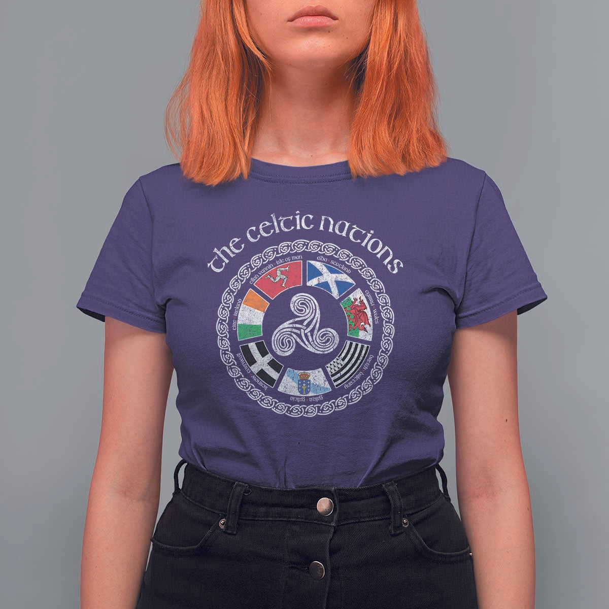 The Celtic Nations T Shirt For Women Vintage The Seven Celtic Nations Flag
