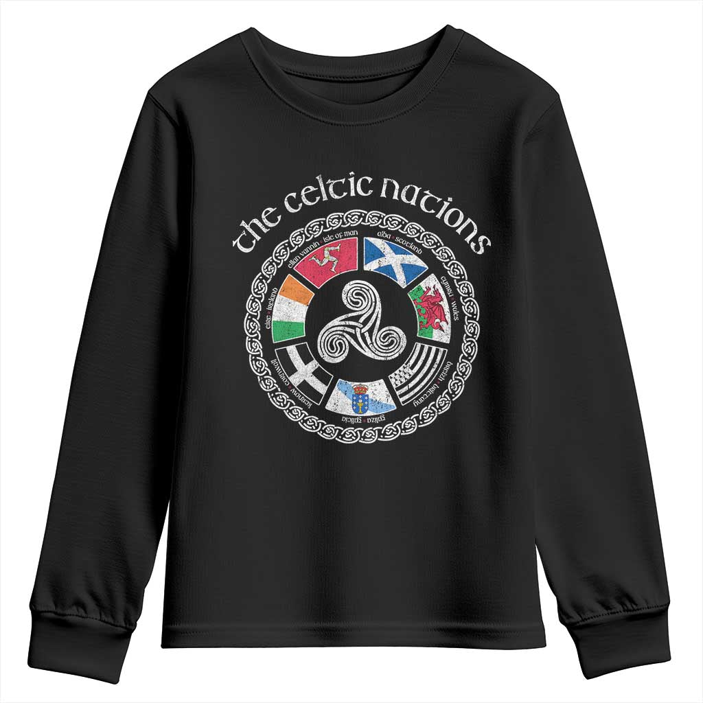 The Celtic Nations Youth Sweatshirt Vintage The Seven Celtic Nations Flag
