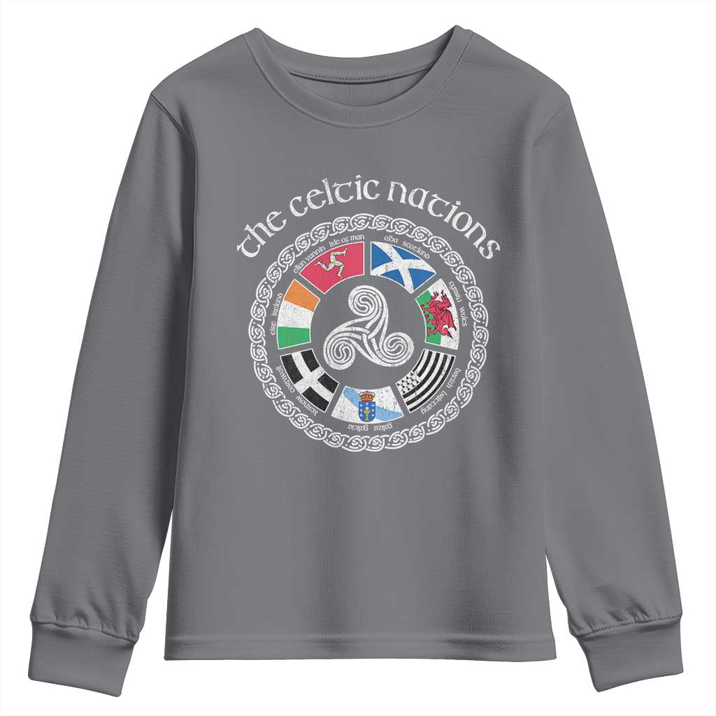 The Celtic Nations Youth Sweatshirt Vintage The Seven Celtic Nations Flag