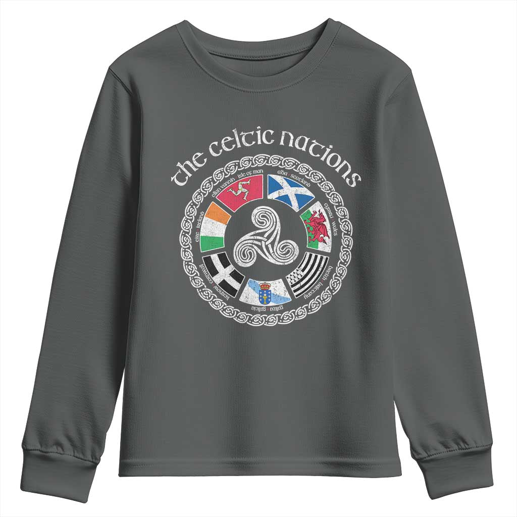 The Celtic Nations Youth Sweatshirt Vintage The Seven Celtic Nations Flag