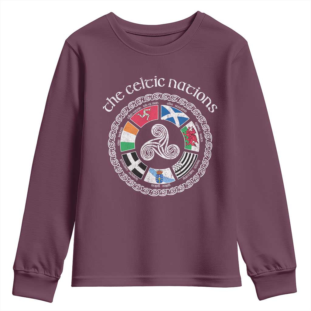 The Celtic Nations Youth Sweatshirt Vintage The Seven Celtic Nations Flag