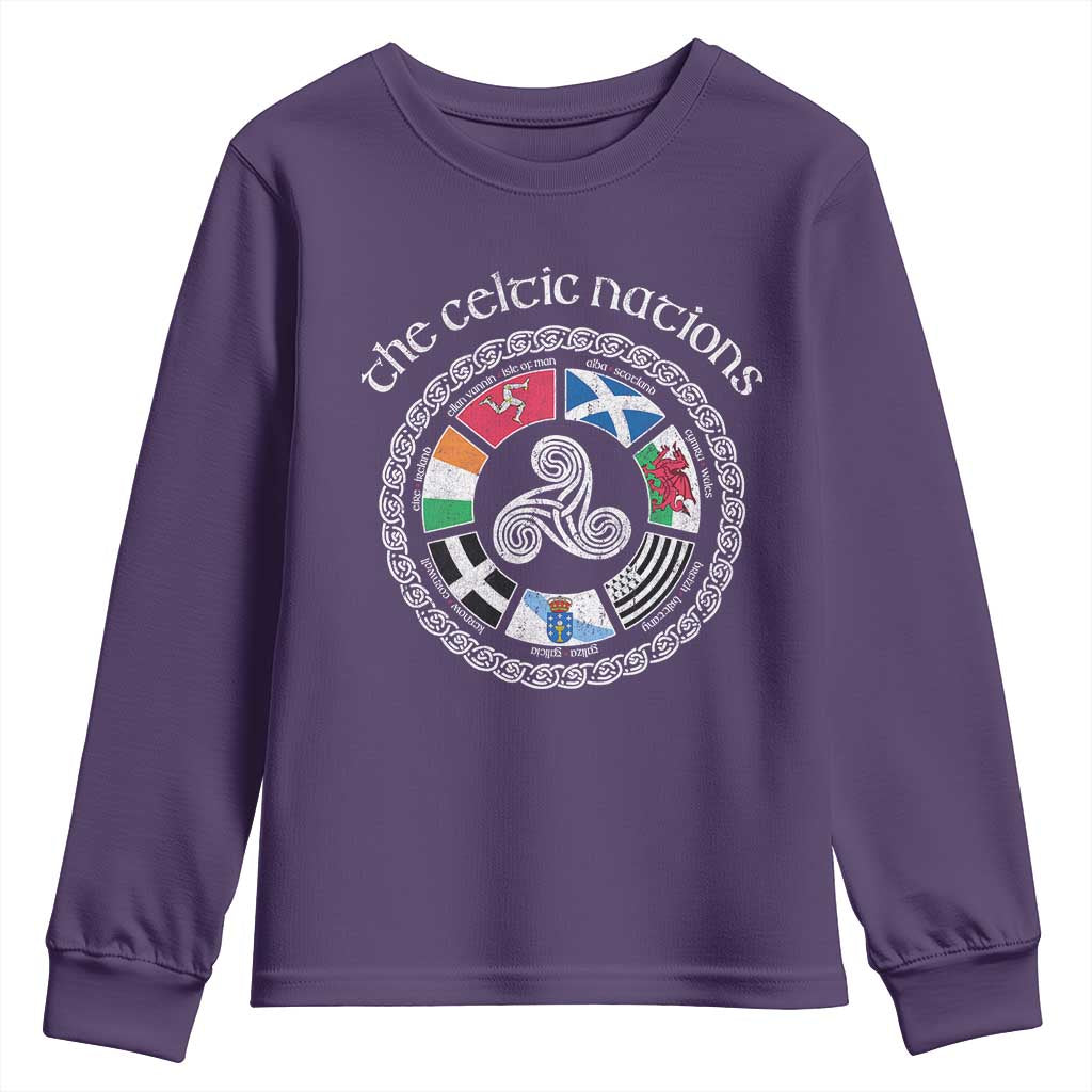 The Celtic Nations Youth Sweatshirt Vintage The Seven Celtic Nations Flag
