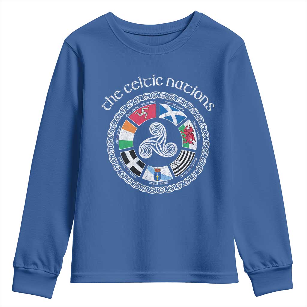 The Celtic Nations Youth Sweatshirt Vintage The Seven Celtic Nations Flag