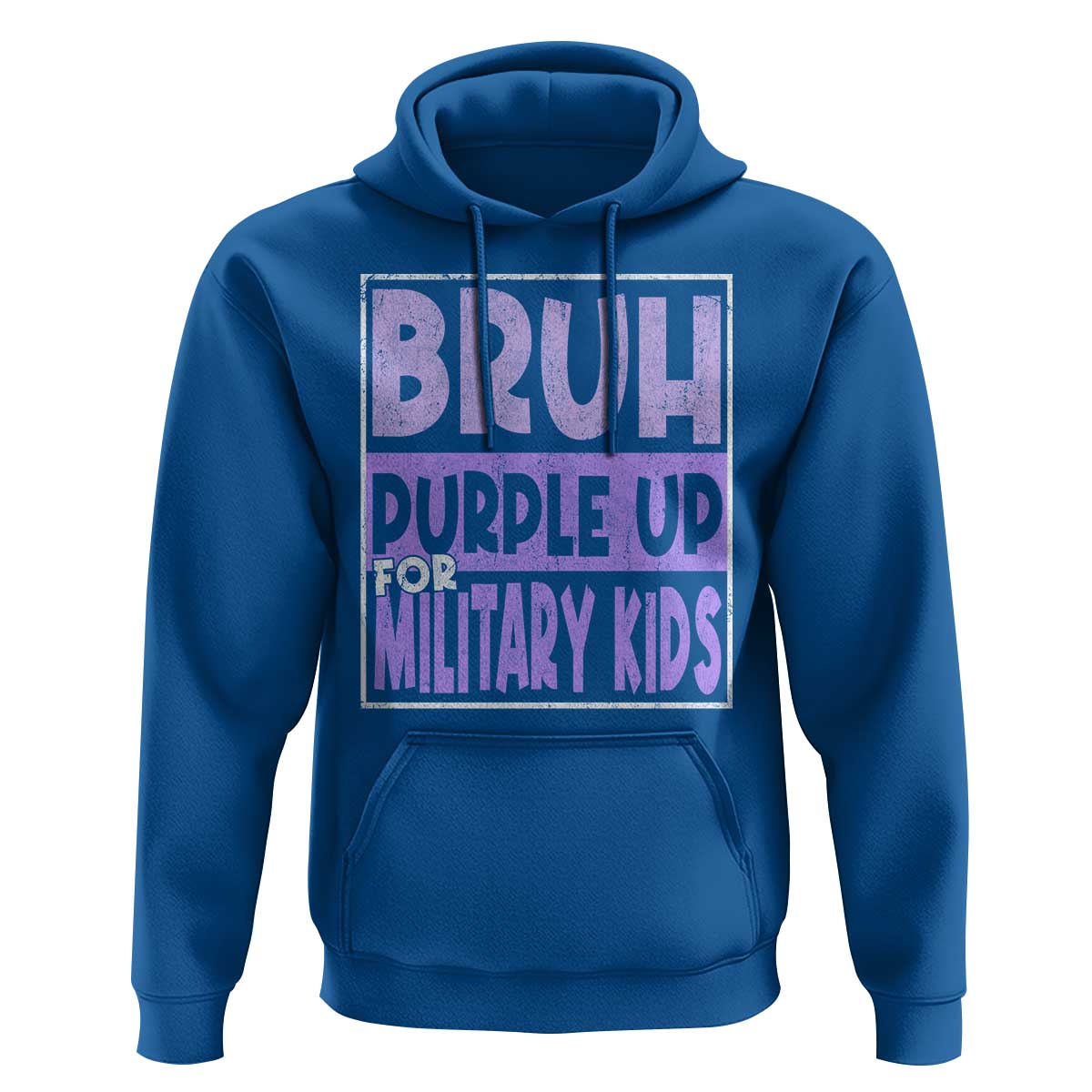 Funny Bruh Purple Up For Military Kids Hoodie Military Child Month