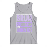 Funny Bruh Purple Up For Military Kids Tank Top Military Child Month