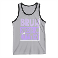 Funny Bruh Purple Up For Military Kids Tank Top Military Child Month