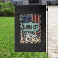 Funny Hands Off With Justice For All Garden Flag Statue Of Liberty American Flag - Wonder Print Shop
