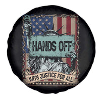 Funny Hands Off With Justice For All Spare Tire Cover Statue Of Liberty American Flag