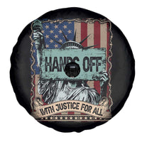 Funny Hands Off With Justice For All Spare Tire Cover Statue Of Liberty American Flag
