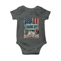 Funny Hands Off With Justice For All Baby Onesie Statue Of Liberty American Flag