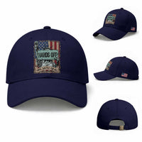 Funny Hands Off With Justice For All Baseball Cap Statue Of Liberty American Flag