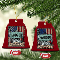 Funny Hands Off With Justice For All Ceramic Ornament Statue Of Liberty American Flag - Wonder Print Shop