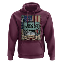 Funny Hands Off With Justice For All Hoodie Statue Of Liberty American Flag