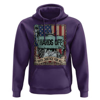 Funny Hands Off With Justice For All Hoodie Statue Of Liberty American Flag