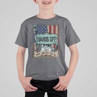 Funny Hands Off With Justice For All T Shirt For Kid Statue Of Liberty American Flag