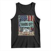 Funny Hands Off With Justice For All Tank Top Statue Of Liberty American Flag