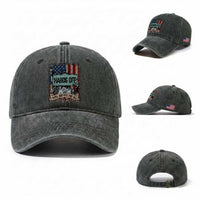 Funny Hands Off With Justice For All Washed Cotton Baseball Cap Statue Of Liberty American Flag