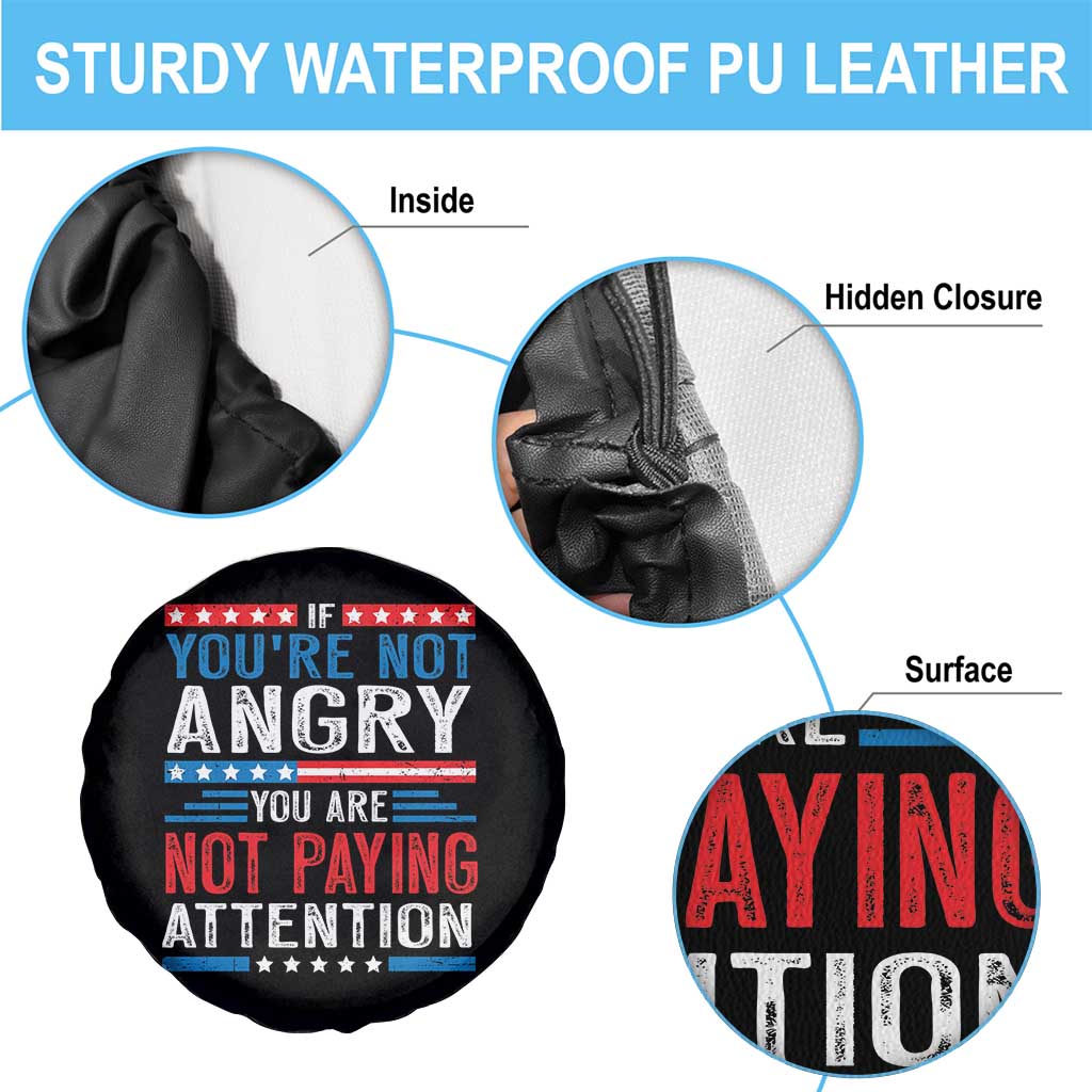 If You Are Not Angry You Are Not Paying Attention Spare Tire Cover Vintage Stars And Stripes