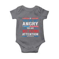 If You Are Not Angry You Are Not Paying Attention Baby Onesie Vintage Stars And Stripes