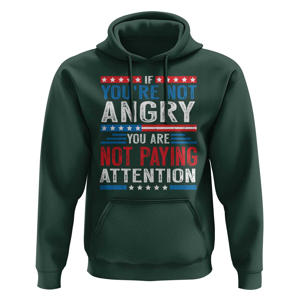 If You Are Not Angry You Are Not Paying Attention Hoodie Vintage Stars And Stripes