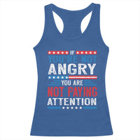 If You Are Not Angry You Are Not Paying Attention Racerback Tank Top Vintage Stars And Stripes